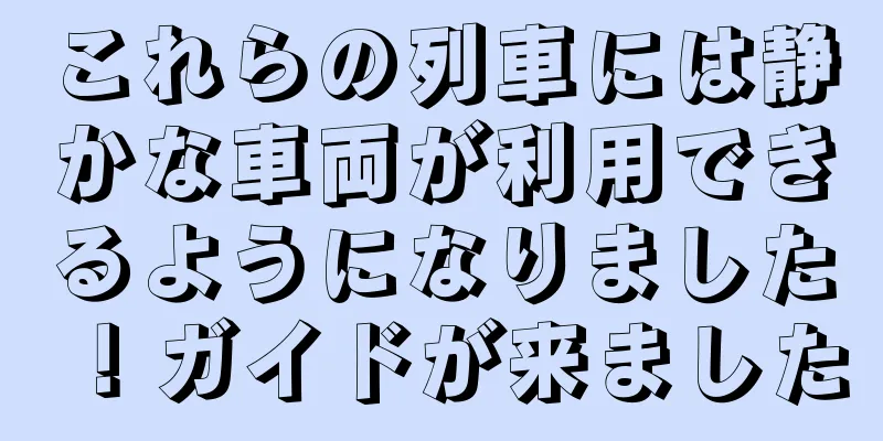 これらの列車には静かな車両が利用できるようになりました！ガイドが来ました
