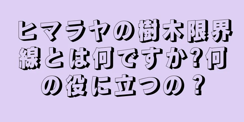 ヒマラヤの樹木限界線とは何ですか?何の役に立つの？
