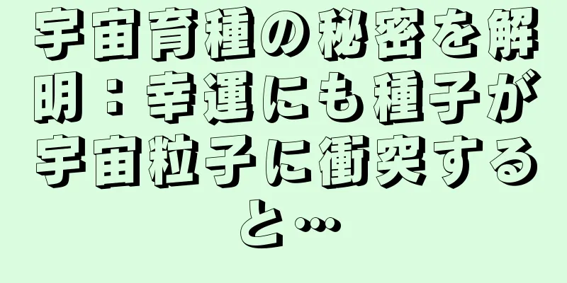 宇宙育種の秘密を解明：幸運にも種子が宇宙粒子に衝突すると…