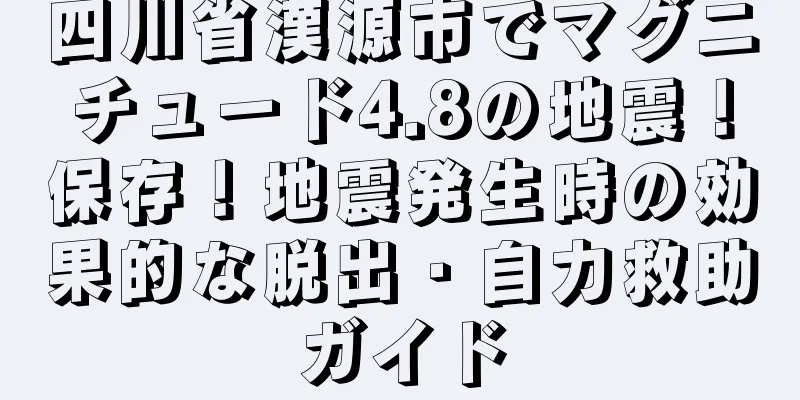 四川省漢源市でマグニチュード4.8の地震！保存！地震発生時の効果的な脱出・自力救助ガイド