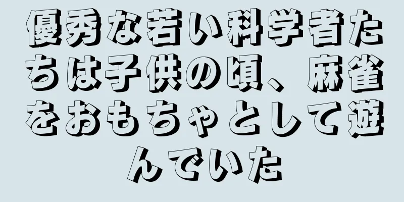 優秀な若い科学者たちは子供の頃、麻雀をおもちゃとして遊んでいた