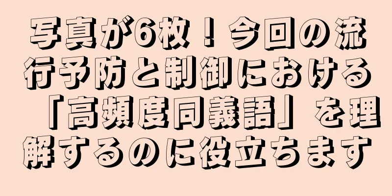 写真が6枚！今回の流行予防と制御における「高頻度同義語」を理解するのに役立ちます