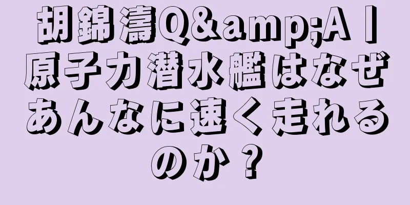 胡錦濤Q&A丨原子力潜水艦はなぜあんなに速く走れるのか？