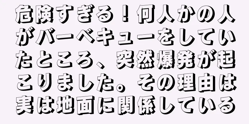 危険すぎる！何人かの人がバーベキューをしていたところ、突然爆発が起こりました。その理由は実は地面に関係している