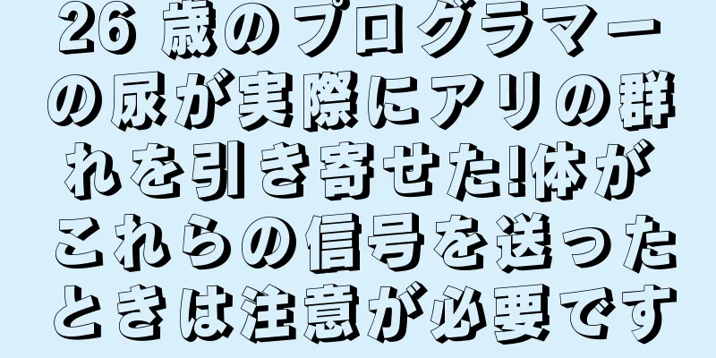 26 歳のプログラマーの尿が実際にアリの群れを引き寄せた!体がこれらの信号を送ったときは注意が必要です