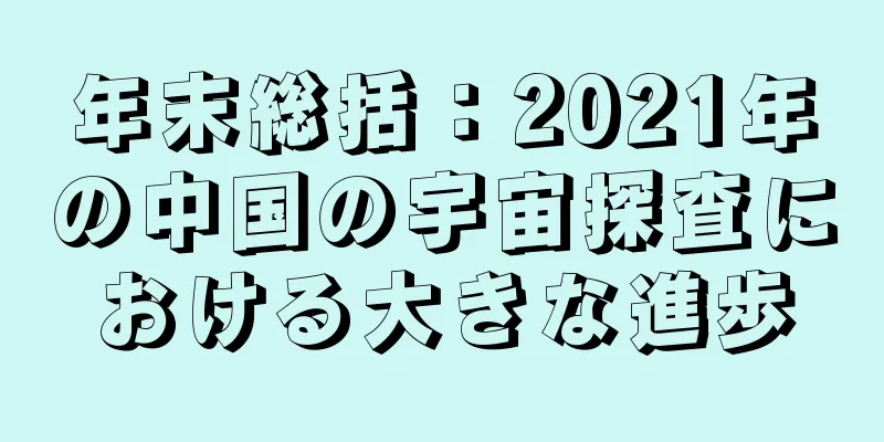 年末総括：2021年の中国の宇宙探査における大きな進歩
