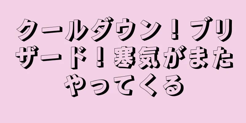 クールダウン！ブリザード！寒気がまたやってくる