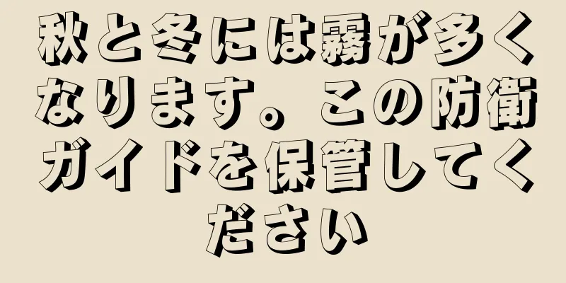 秋と冬には霧が多くなります。この防衛ガイドを保管してください