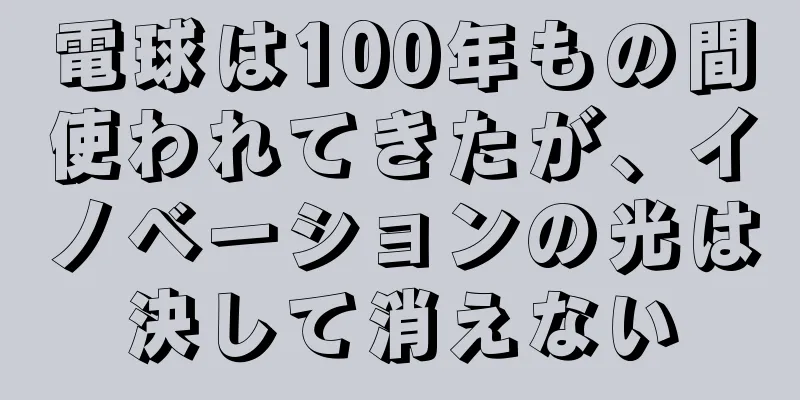電球は100年もの間使われてきたが、イノベーションの光は決して消えない