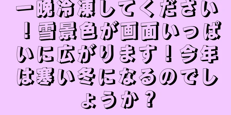 一晩冷凍してください！雪景色が画面いっぱいに広がります！今年は寒い冬になるのでしょうか？